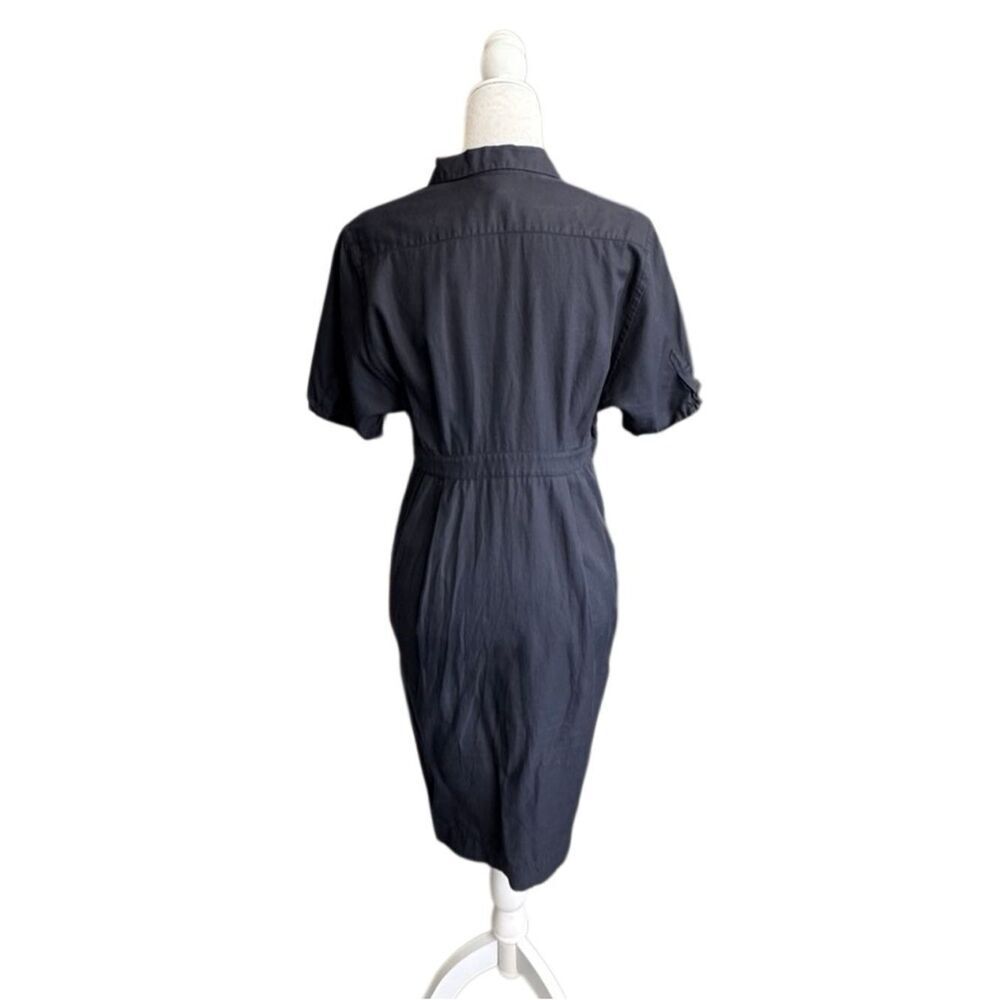 Narciso Rodriguez Black Shirt Midi Dress Pockets Minimalist Luxury SZ 46 or XL - Picture 3 of 11